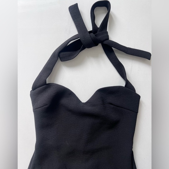 Hello Molly Black Strapless Mermaid Gown with Halter Tie and Sweetheart Neck Sz4 - Picture 2 of 4